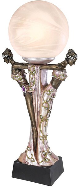 Destinys Muse Illuminated Sculpture Lamp Art Deco Styling Artist Erte